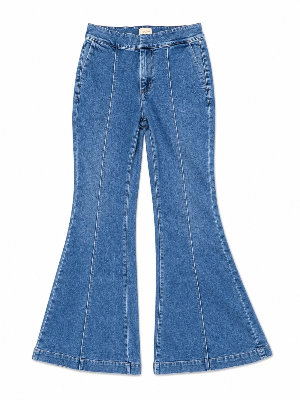 Alice + Olivia Dark Blue High-Waist Wide-Leg Jeans (28)